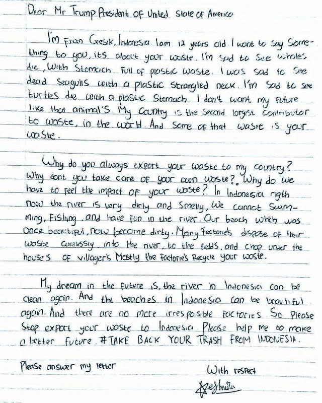 ‘Please Take Back Your Trash from Indonesia!’