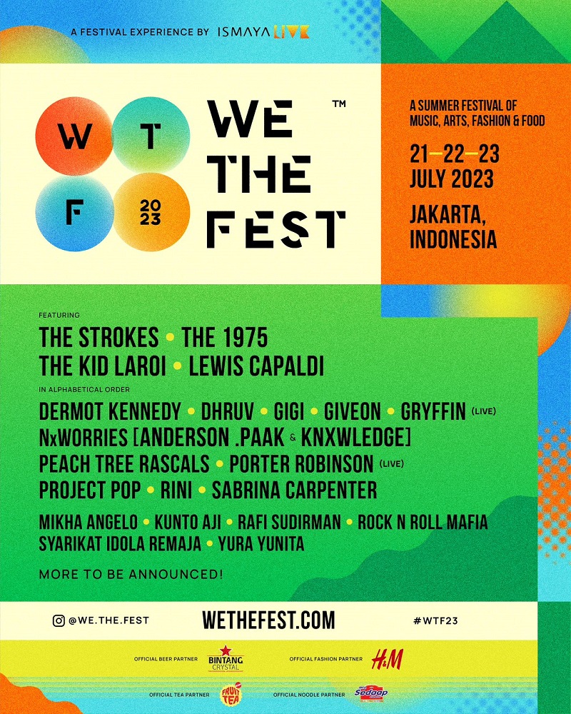 We The Fest 2023 Lineup and Announcements NOW! Jakarta