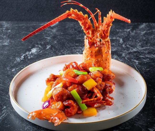 Sautéed Lobster with Spring Onion, Red Onion, and Shallot Garlic Soy Sauce 2