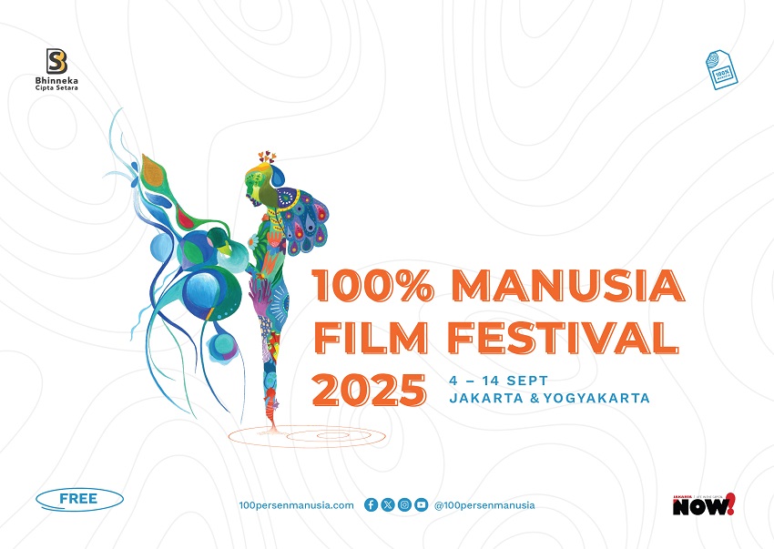 The 100% Manusia Film Festival returns on 4–14 September 2025 in Jakarta and Yogyakarta, carrying the theme "Empowerment." Now in its 9th edition, the festival presents 11 days of celebration, 9 fringe programs, 7 screening venues, across 2 cities.