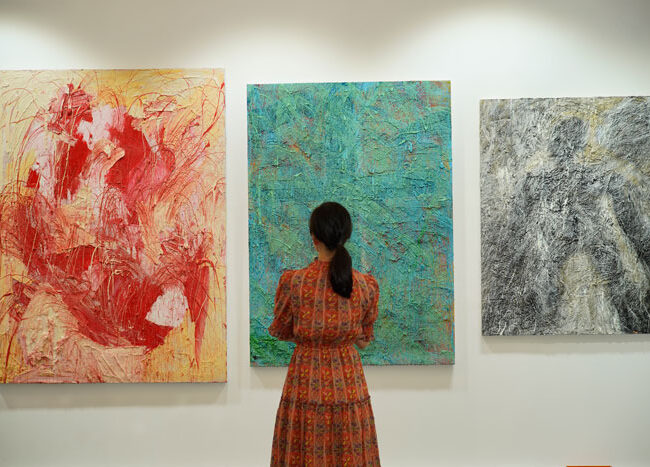 Woman Enjoying Painting at ArtMoments Jakarta 2026