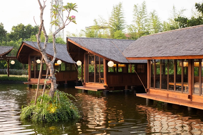 Tropical lakeside
